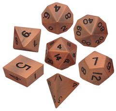 Polyhedral: Metal - Antique Copper 7 Dice Set